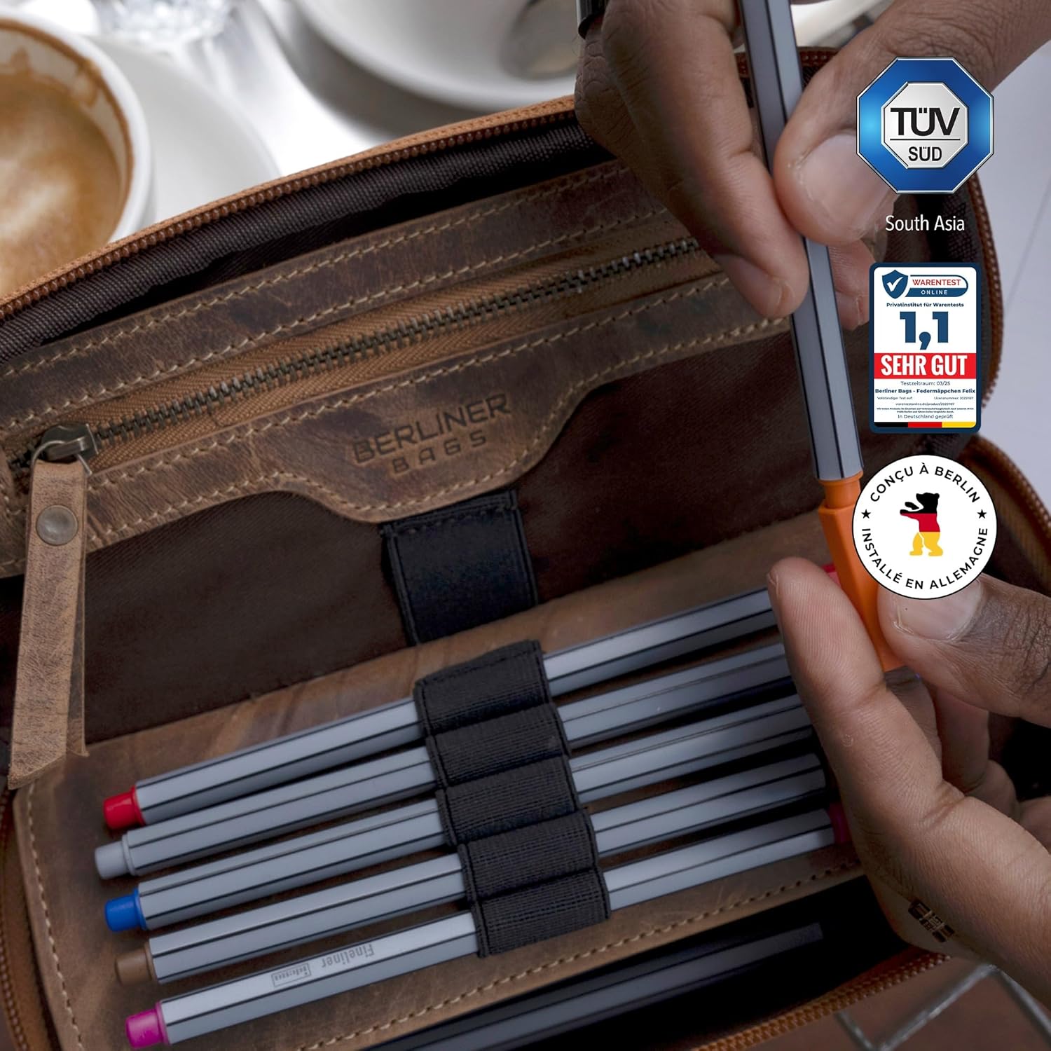 Thumbnail 2 de Berliner Bags Felix trousse cuir 23 cm 👜