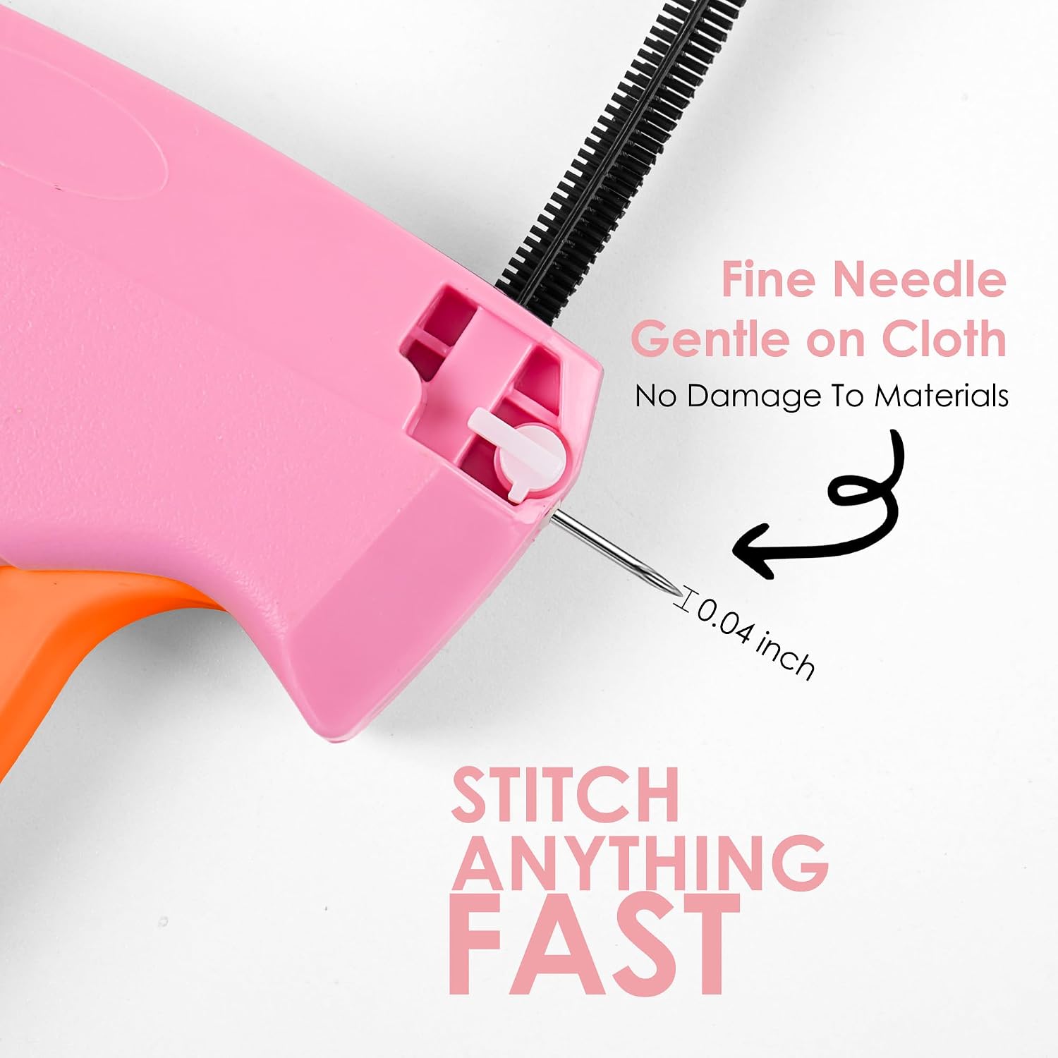 Detalle de Stitch Gun for Clothes — Handheld Quick Clothing Fixer with 6 Needles and 2000 Fasteners