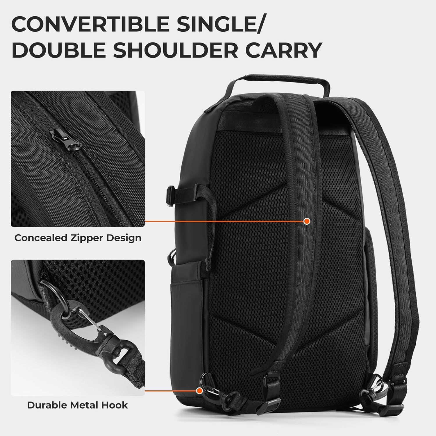 Thumbnail 1 de TARION Sac Bandoulière Appareil Photo 2-en-1 – Sac à Dos et Sac à Bandoulière Convertible 9L