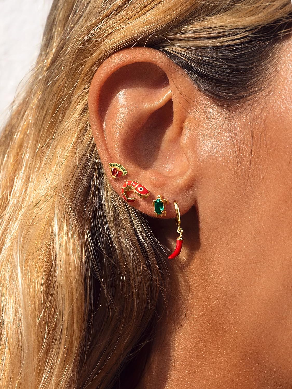Thumbnail 4 de SINGULARU Orecchino Prawn Enamel 11,3 mm