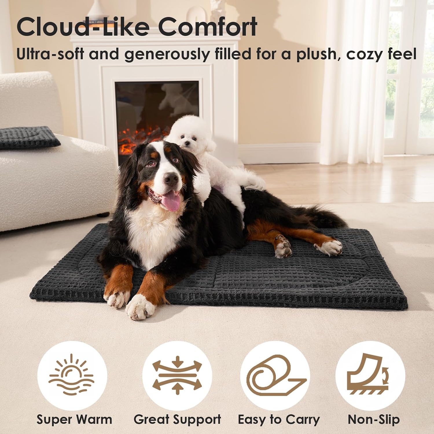 Detalle 1 de EHEYCIGA Dog Crate Mat, 36x23 in.