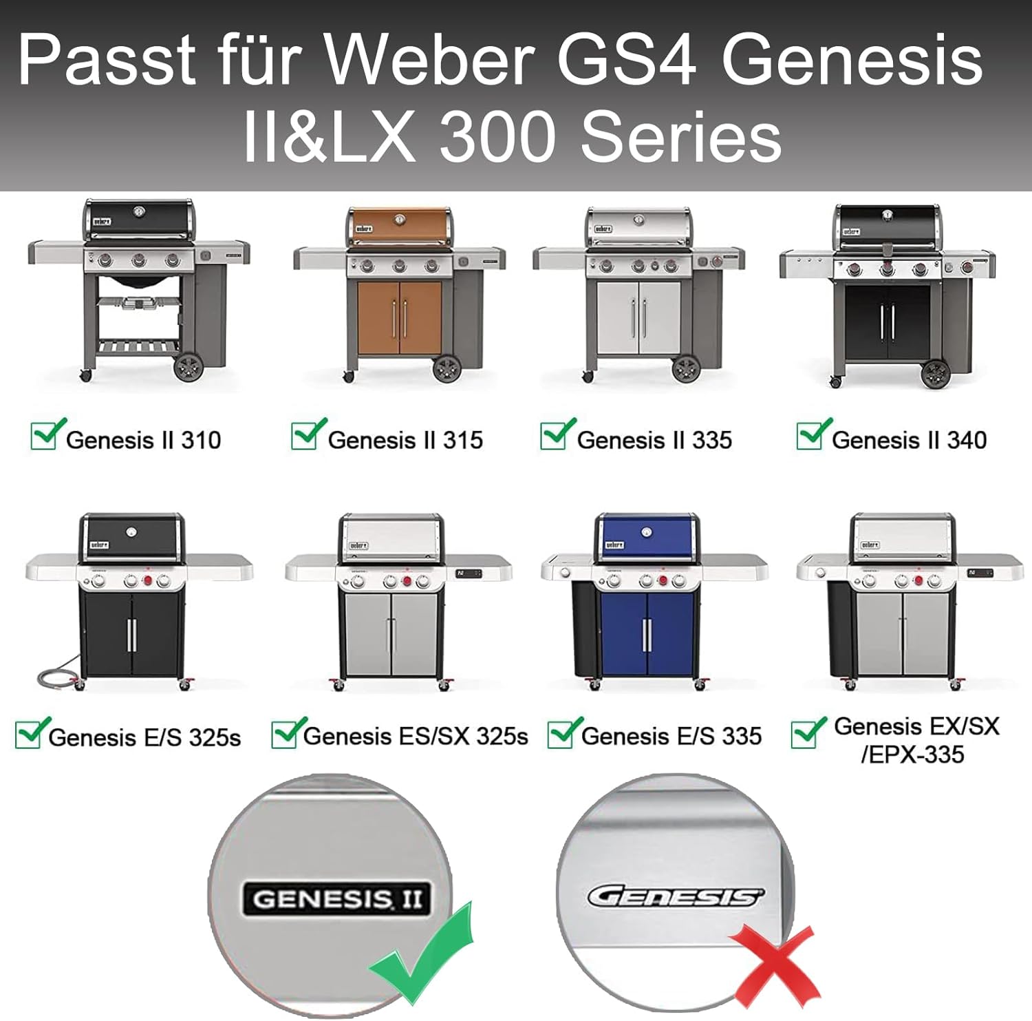 Thumbnail 1 de Ersatz-Aromaschienen 66032 (Set mit 5) für Weber Genesis II/LX & GS4 – Hitzeschild für gleichmäßige Hitze
