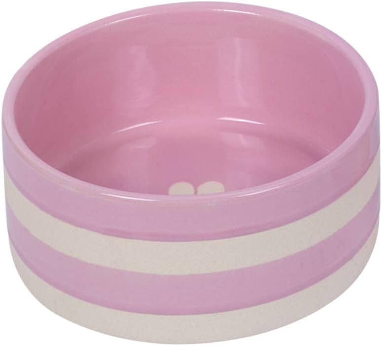 Detalle de Nobby Keramik Napf Strio – rosa/Creme, Ø 18 cm, 1,25 l