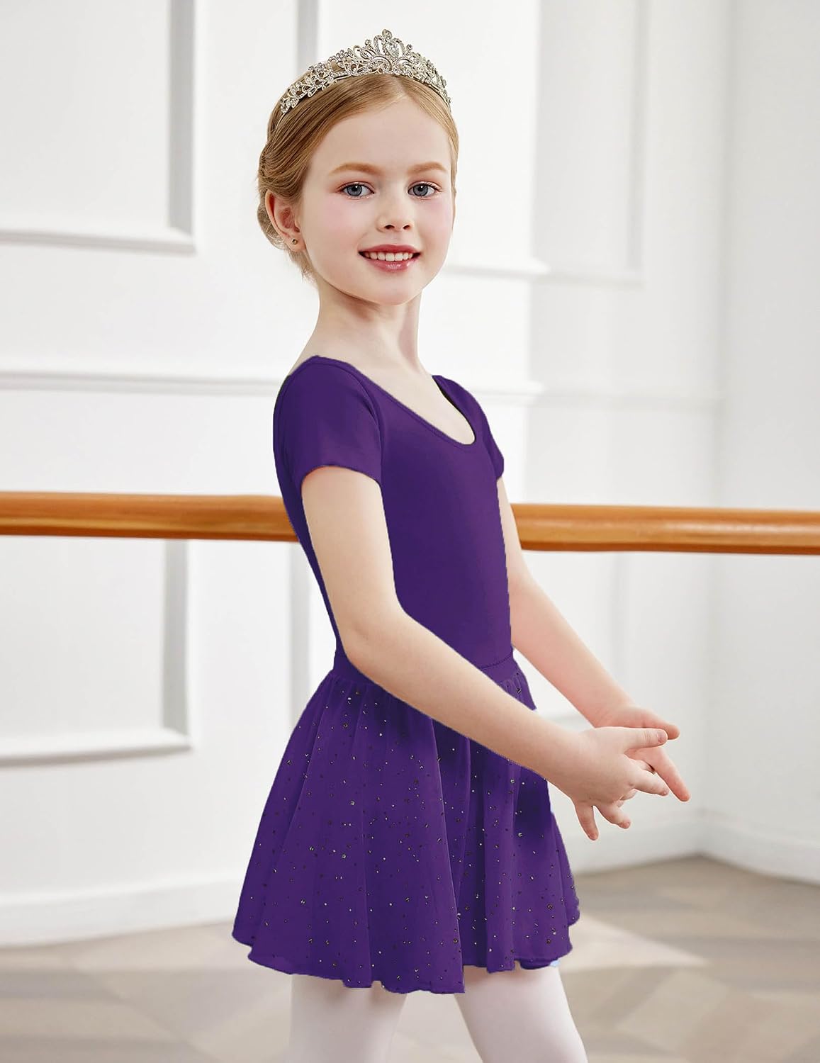 Detalle de Arshiner Girls Ballet Dress with Sequin Tutu (2–10 Years)