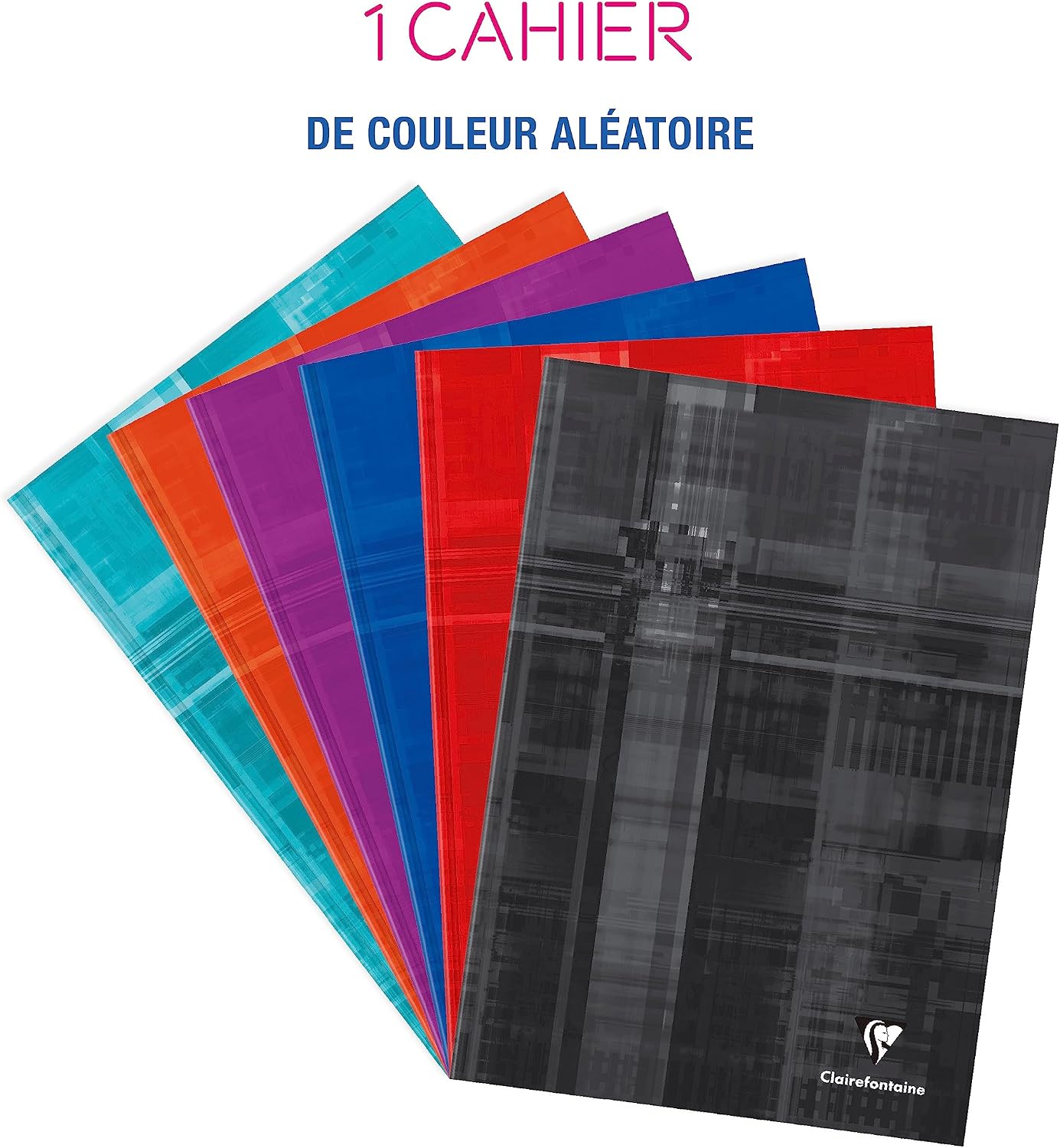 Detalle de Clairefontaine 9042C Un Cahier Brochure Rembordée Rigide - A4 192 Pages Petits Carreaux (Couverture Carte Pelliculée, Couleur Aléatoire)