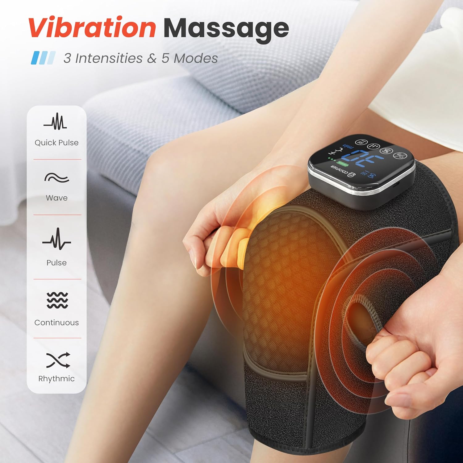 Detalle de COMFIER kabelloses Knie Massagegerät 2500mAh