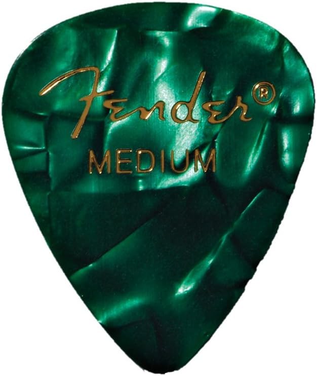 Detalle 1 de Fender 351 Premium gitarrplektrum, tunna i celluloid, vit Moto, 12-pack
