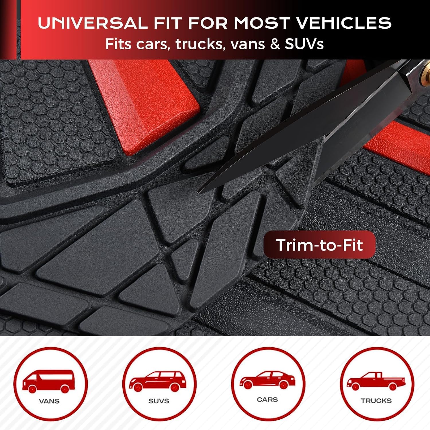 Detalle 2 de Coverado Car Floor Mats 3-Piece Set