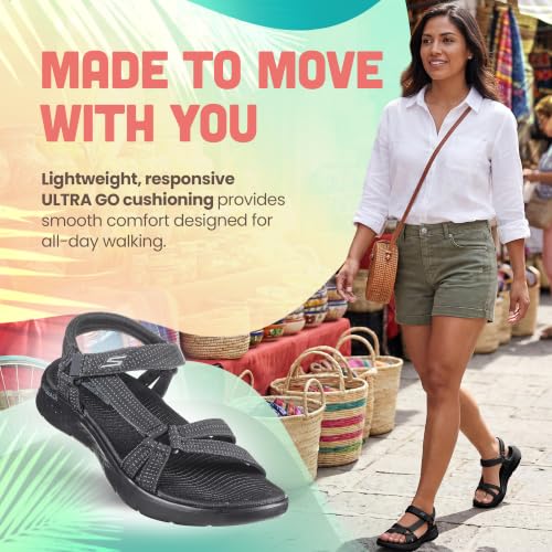 Thumbnail 6 de Skechers Sandal Go Walk Flex Sublime Mujer – Negro Textil, 36 EU
