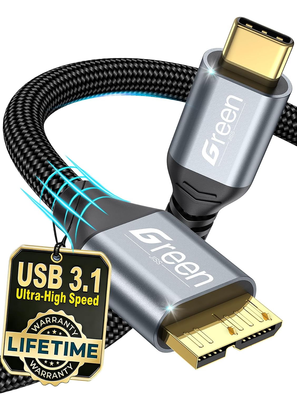 Detalle de Green Jiss 10 Gbps USB-C Cable