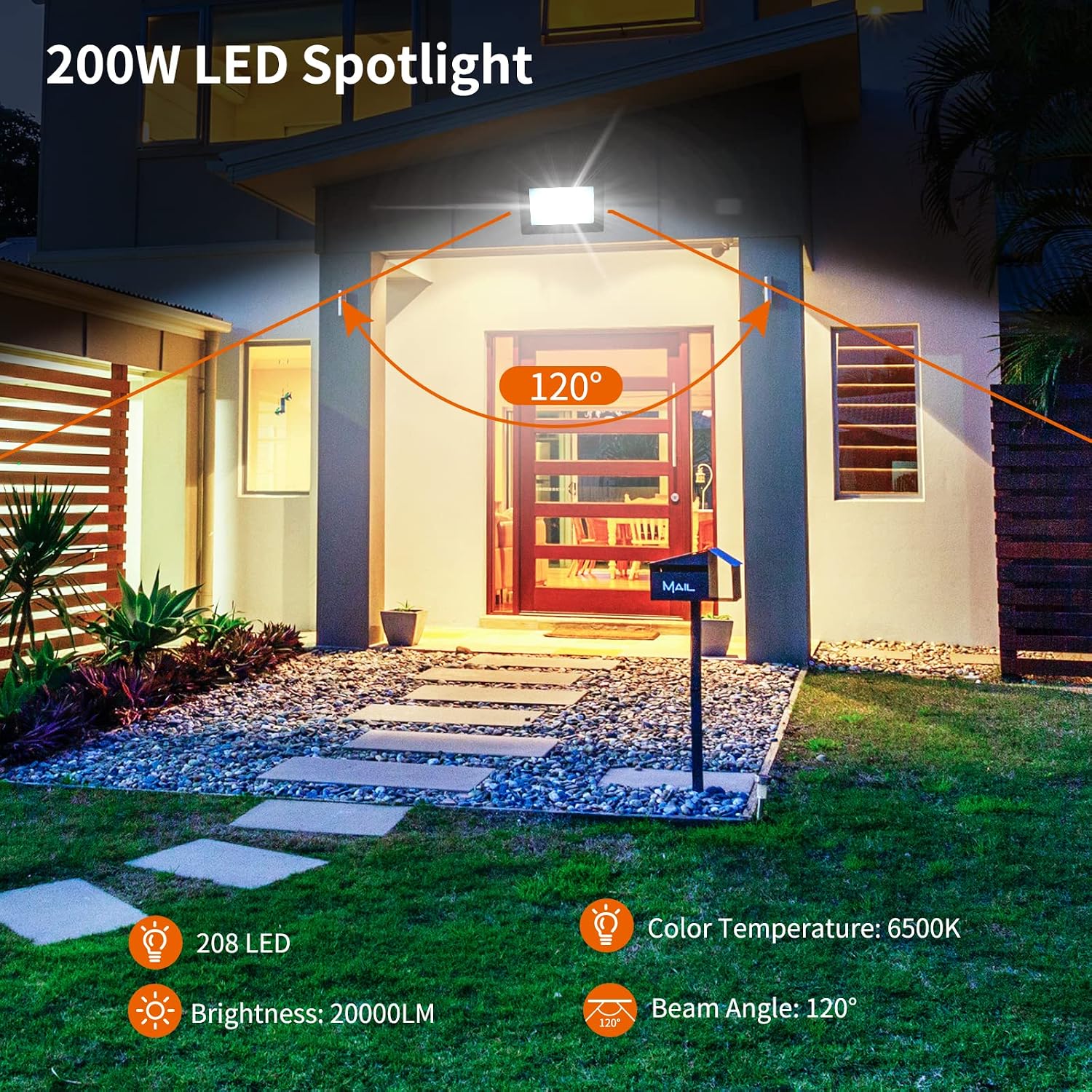 Detalle 2 de Blivrig 200W Faretto LED esterno 20.000 lm IP66