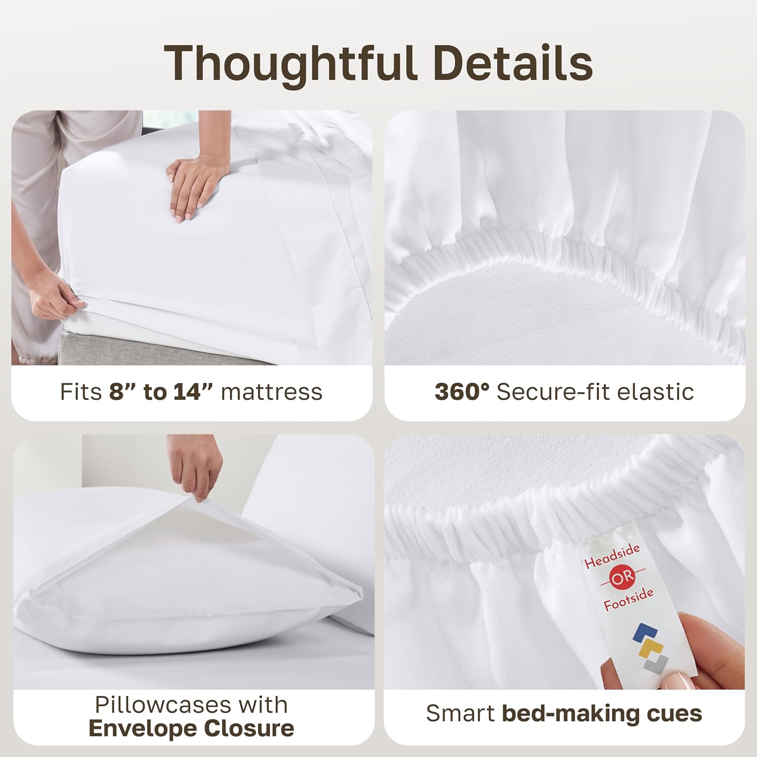 Detalle 2 de California Design Den Queen Sheets 100% Cotton