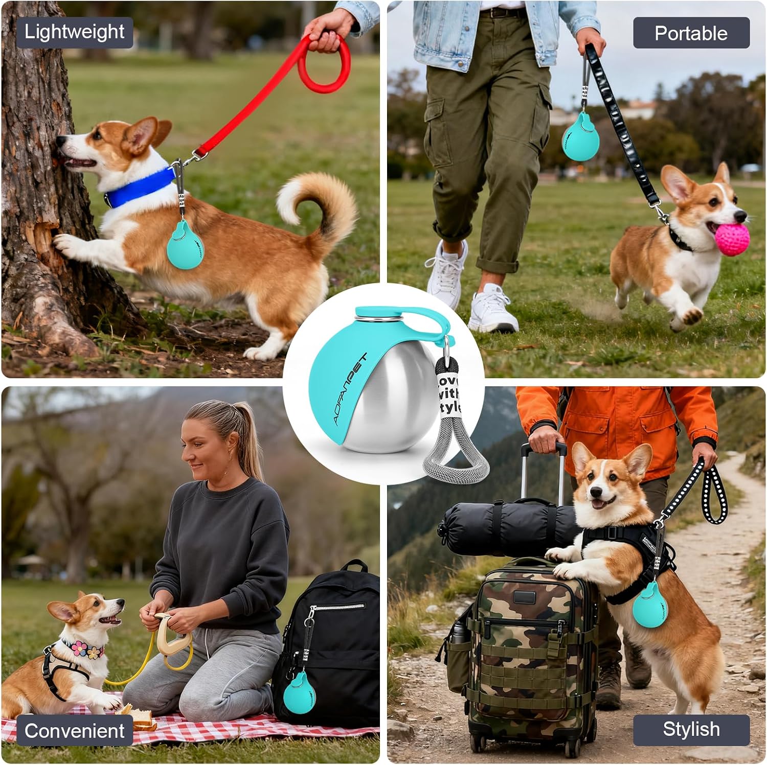 Detalle 2 de AOFANPET Portable Dog Water Bottle, 10 oz