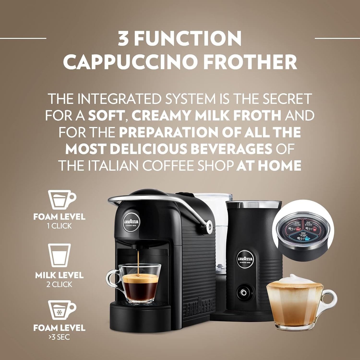 Detalle de Lavazza A Modo Mio Jolie & Milk EVO Coffee Machine