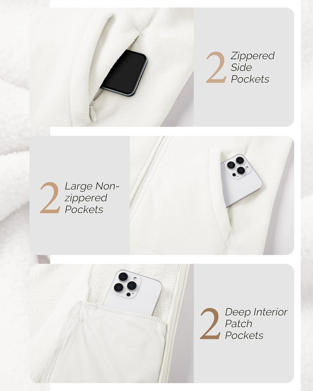 Thumbnail 4 de Outdoor Ventures Damen Fleecejacke Kapuze 6 Taschen