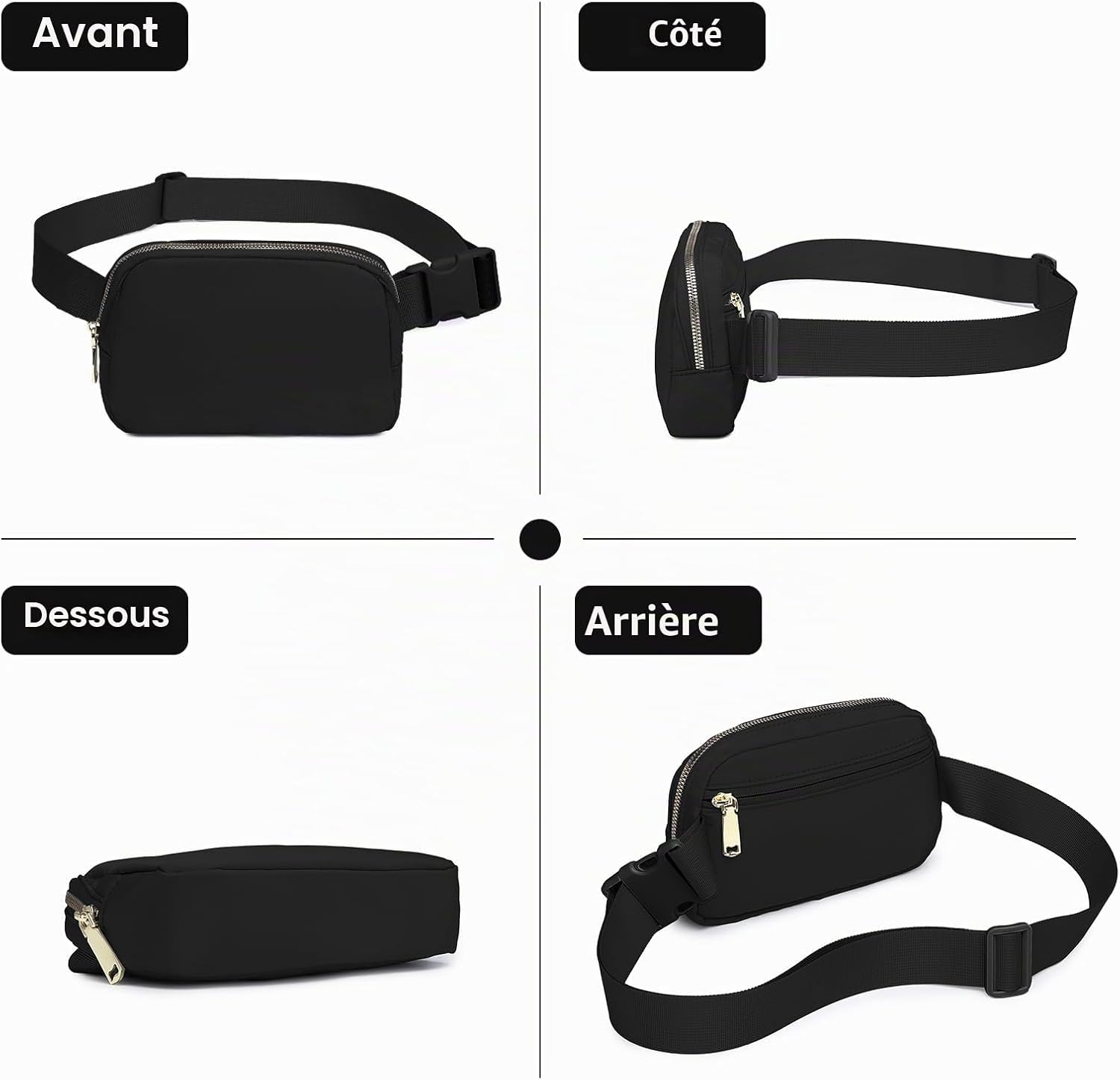Thumbnail 6 de Miss Lulu Sac Banane Unisexe avec Ceinture Réglable – pratique et léger pour la vie active