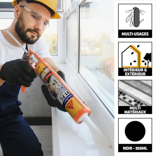 Detalle de Sikaflex 11 FC Noir 300 ml – Mastic colle multi-usage SIKA