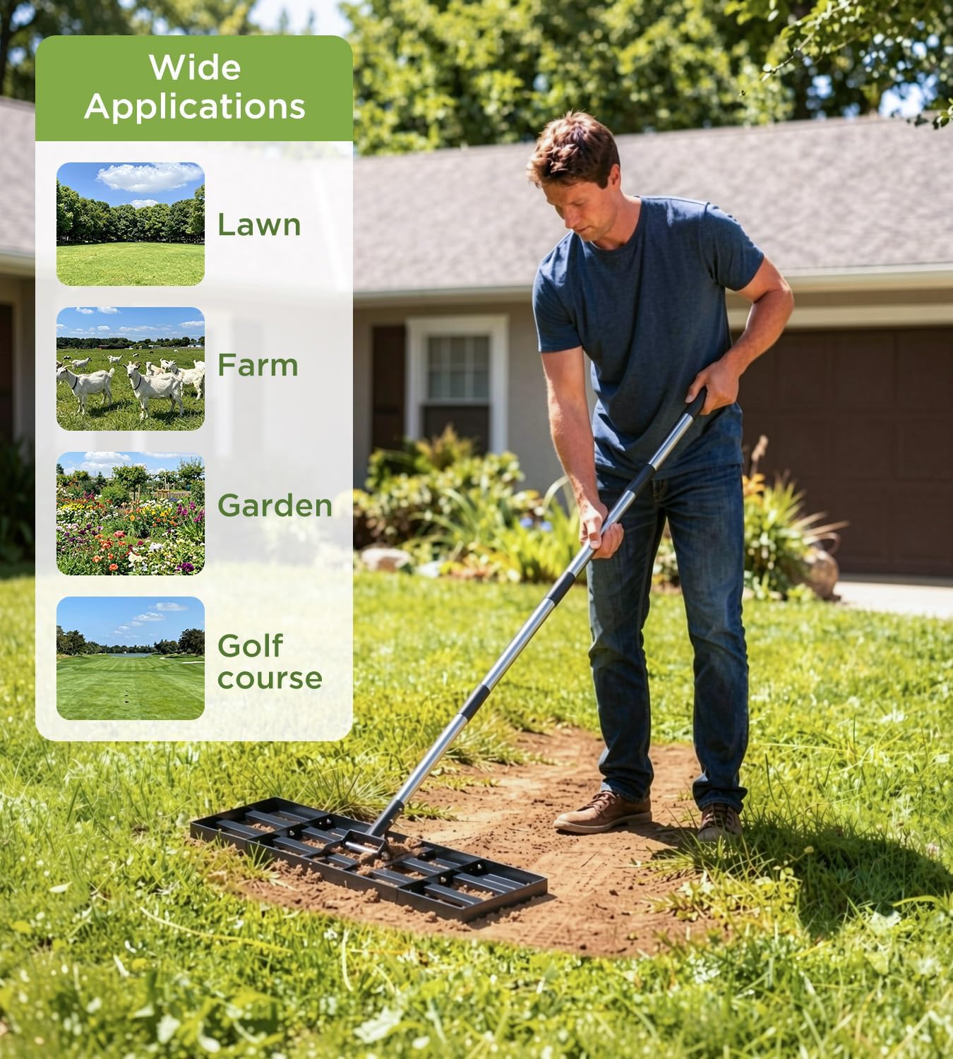 Detalle de Lawn Levelling Rake 75x25cm