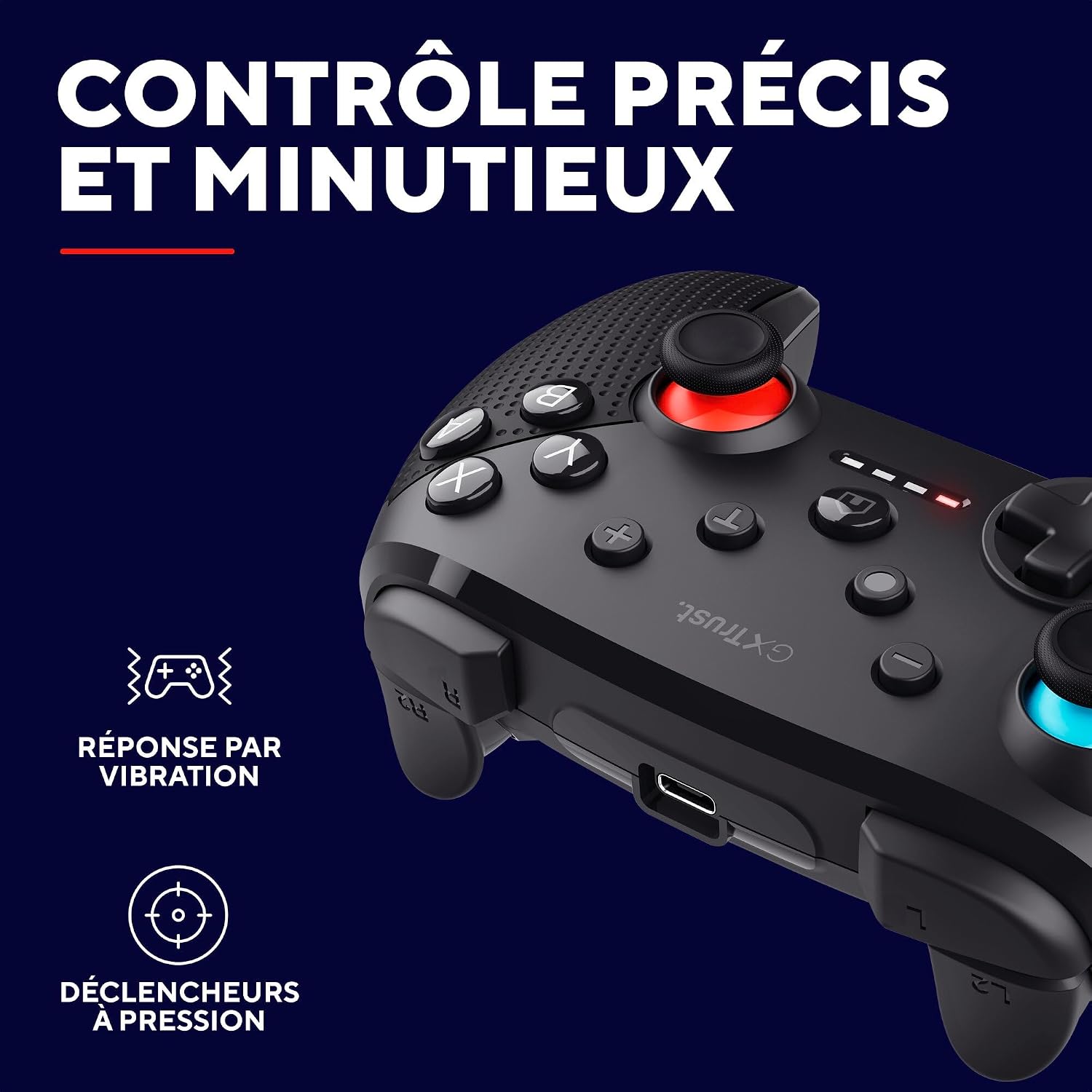 Detalle de GXTrust Muta Manette Switch Sans Fil avec Bluetooth, Noir