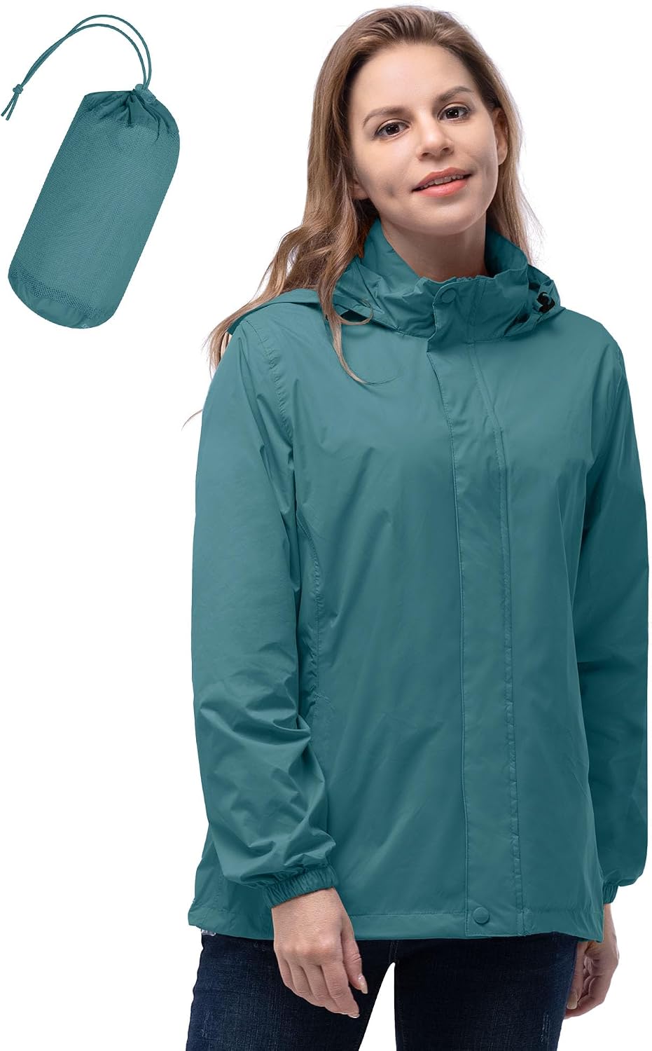 Detalle de 33,000ft women’s rain jacket, 1 packable