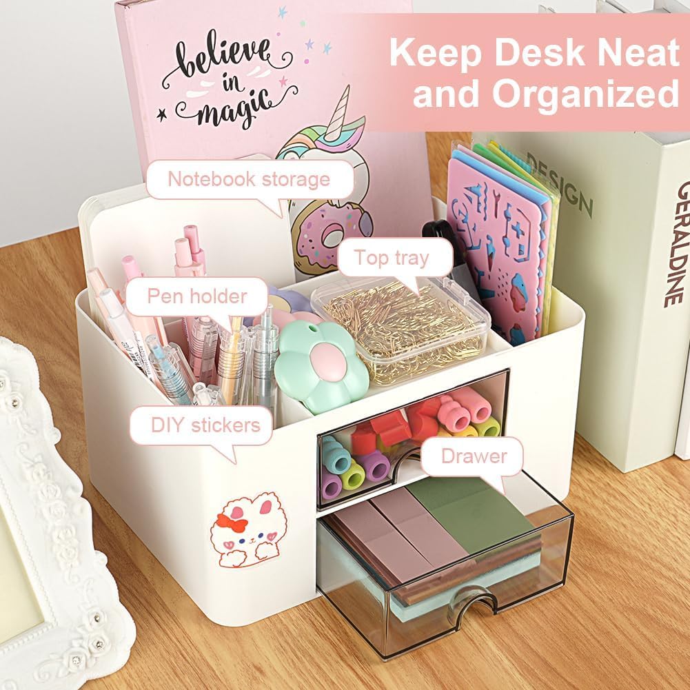 Detalle 2 de OFFCUP Organizer da Scrivania 5 scomparti 2 cassetti