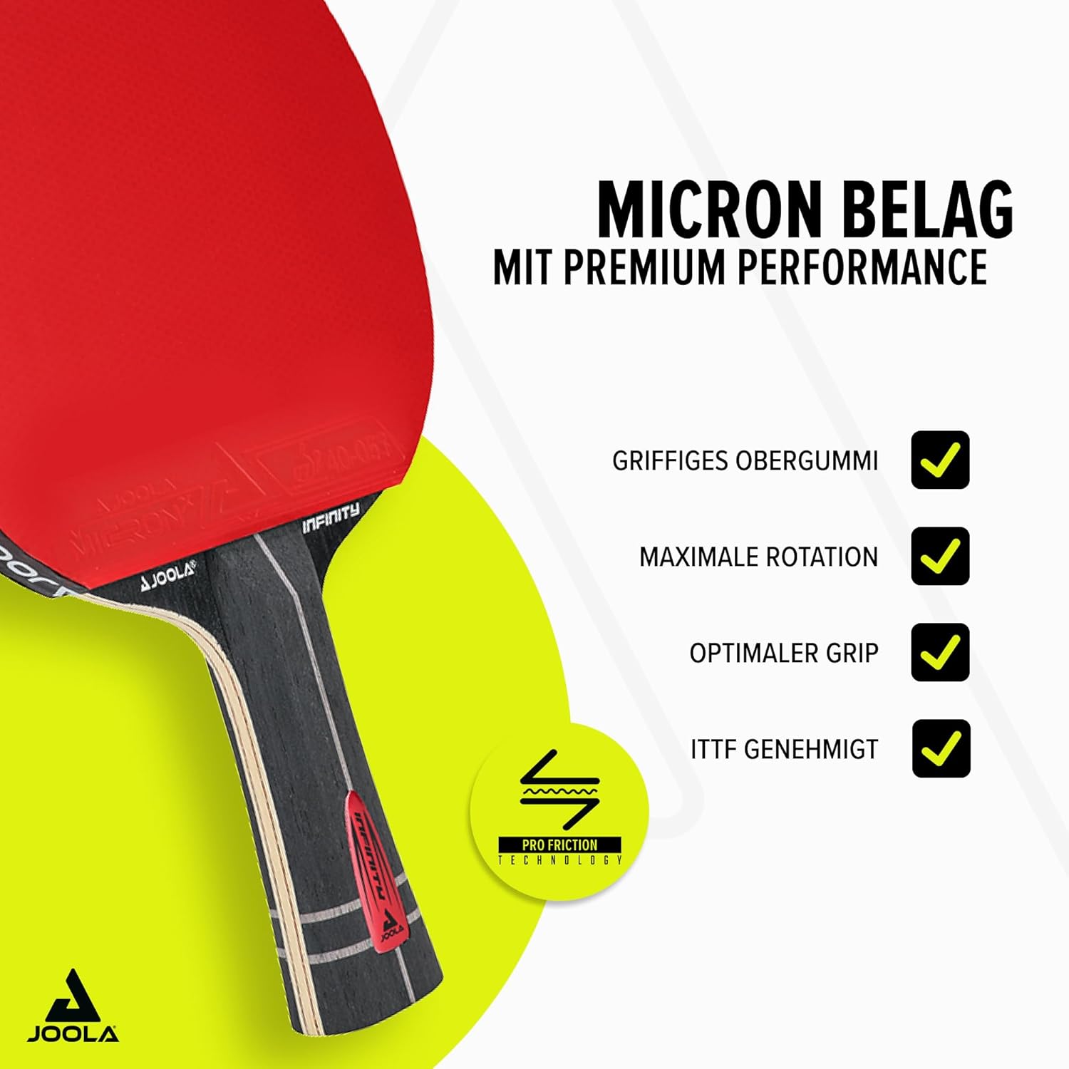 Thumbnail 2 de JOOLA Infinity Z Carbon – ITTF genehmigter Profi-Tischtennissläger (Infinity Carbon, Hugo Calderano)