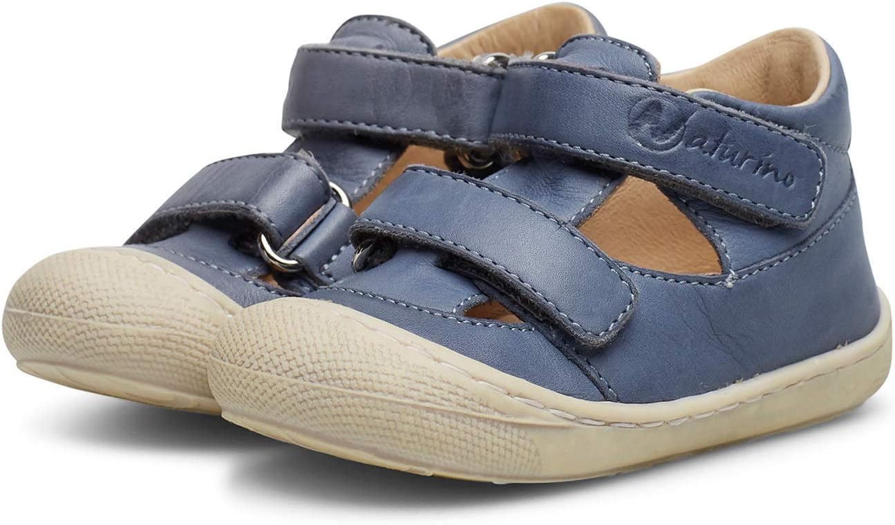 Detalle de Naturino Sandali semi chiusi in pelle: chiusura Velcro e suola in gomma per comfort quotidiano
