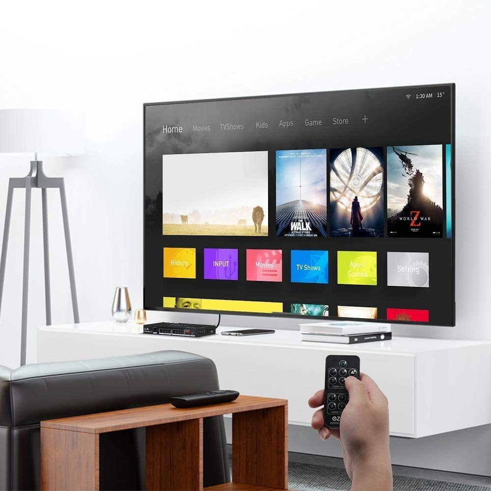 Detalle 1 de HDMI Matrix 4x2 MX42PRO (4K 60Hz 4:4:4 HDR) with SPDIF 5.1CH audio breakout, IR remote and HDCP 2.2