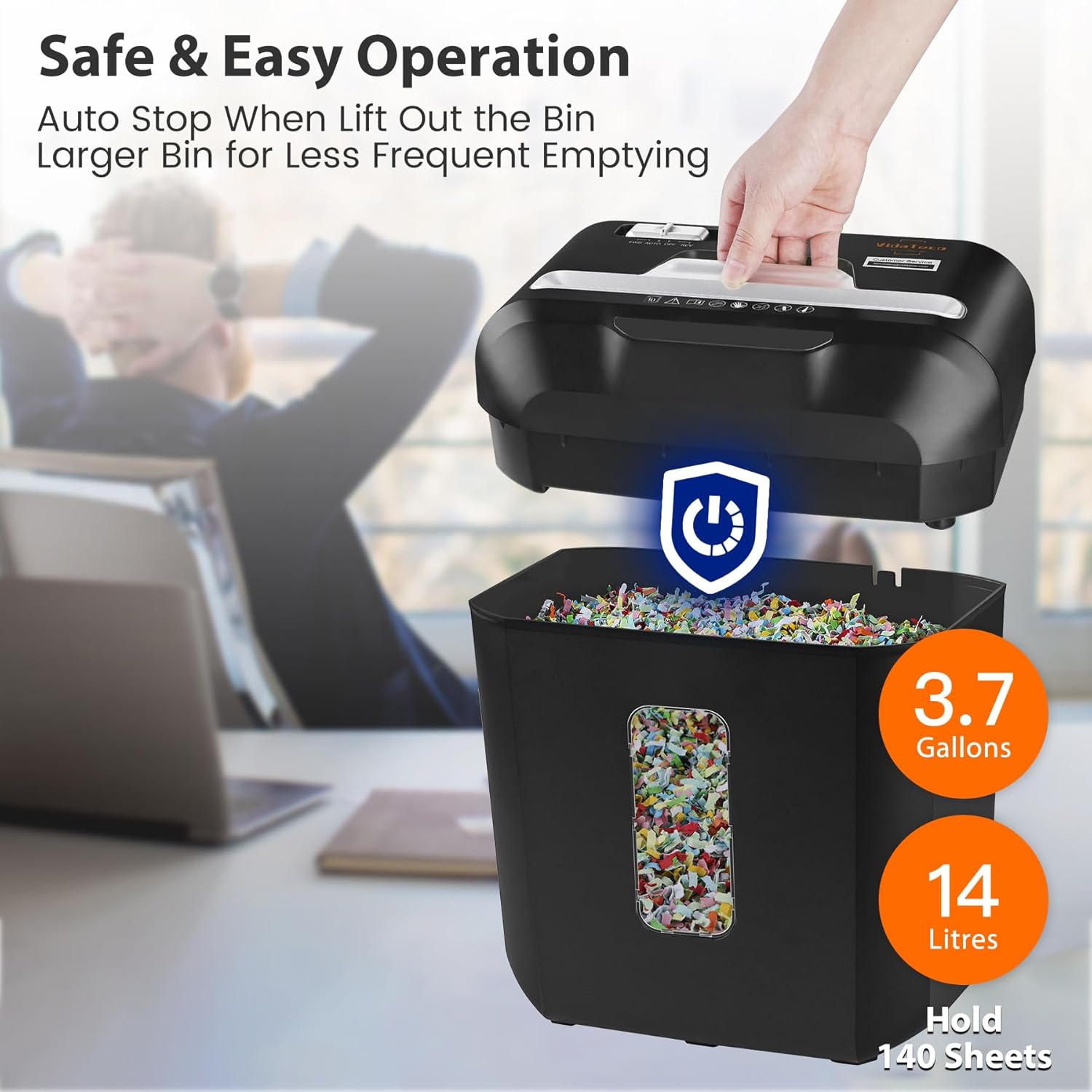 Thumbnail 1 de VidaTeco 10-Sheet Cross‑Cut Shredder P-4 🖨️