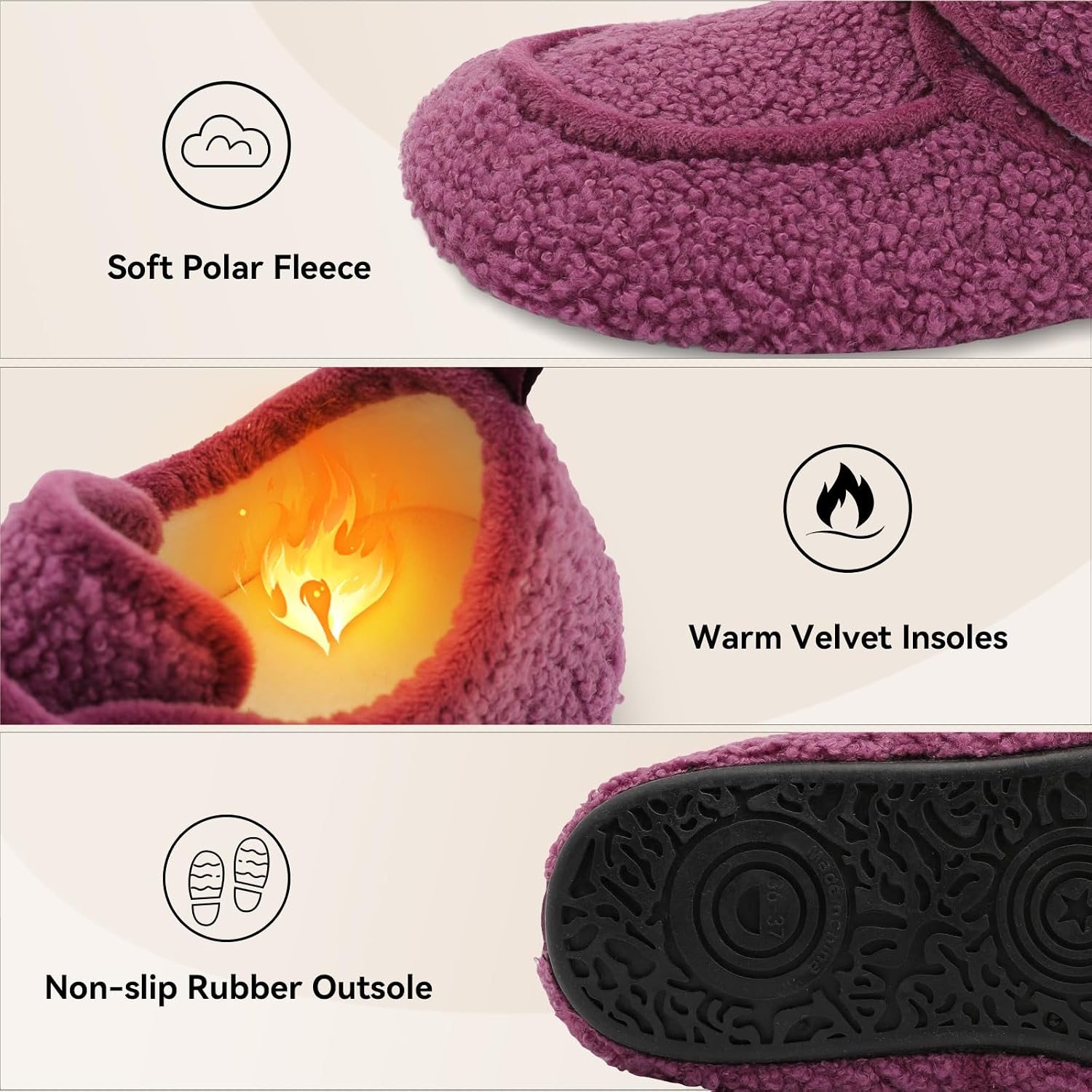 Detalle 2 de BARERUN Slippers in Faux Fur