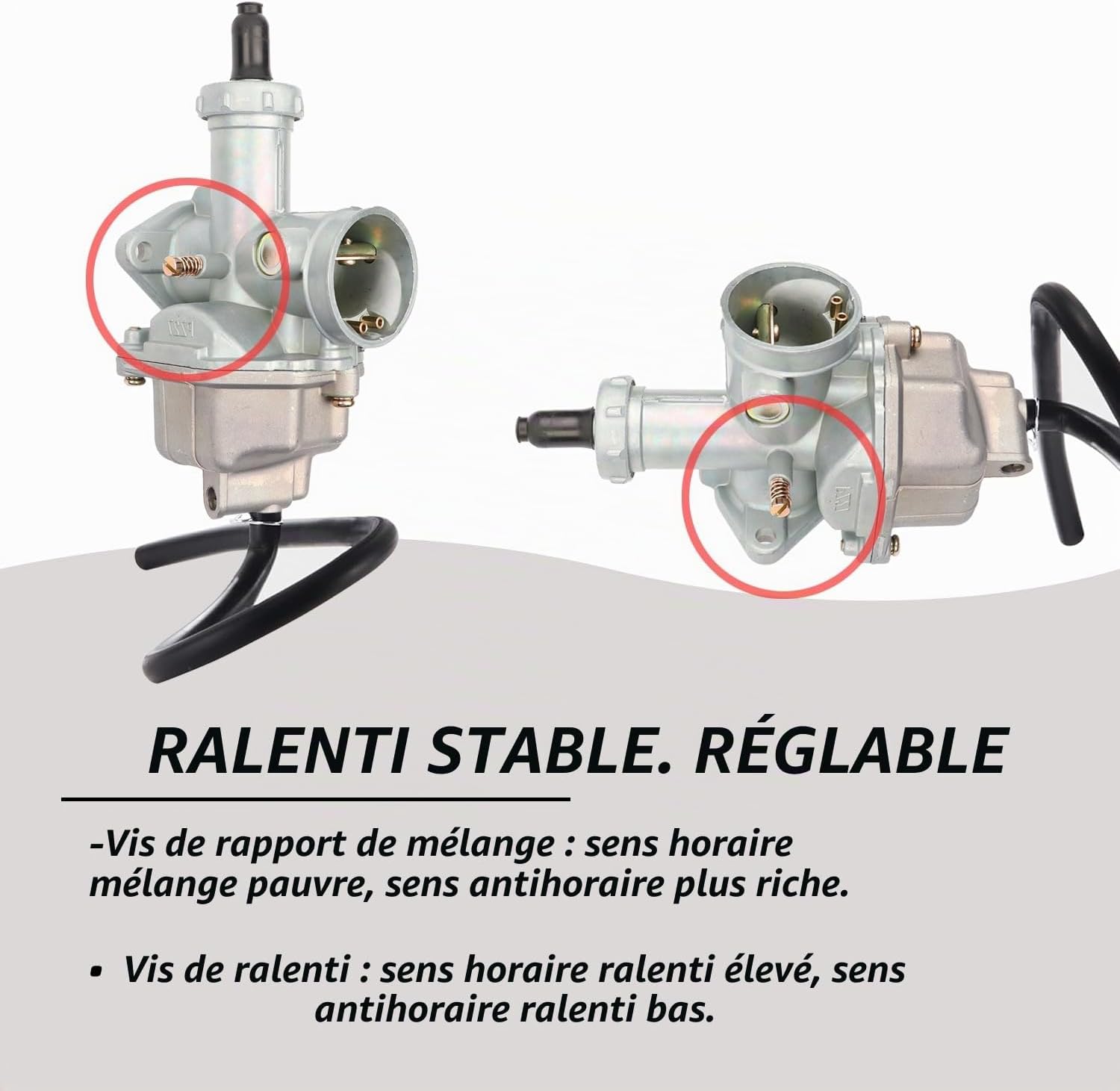 Detalle 2 de AMZSKU PZ27 carburateur 27 mm voor ATV, crossmotor en go-kart