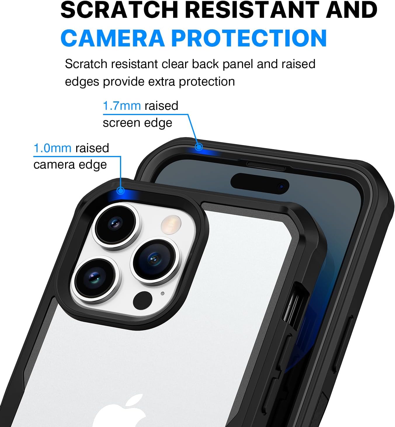 Detalle 2 de CENHUFO iPhone 14 Pro Case with built-in anti-spy privacy screen protector (Black)