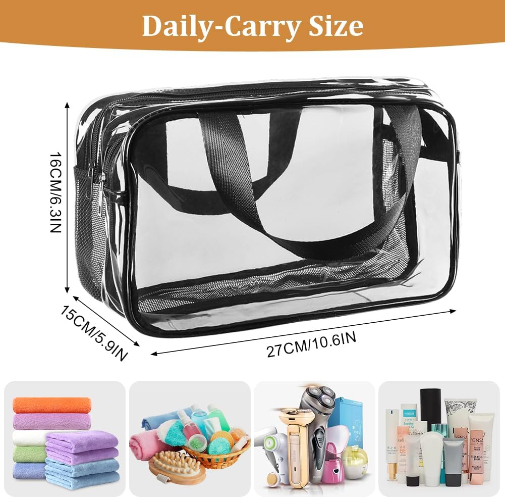 Detalle 2 de Aucuu Trousse de Toilette Voyage – Grande capacité, compartiments séparés et PVC transparent