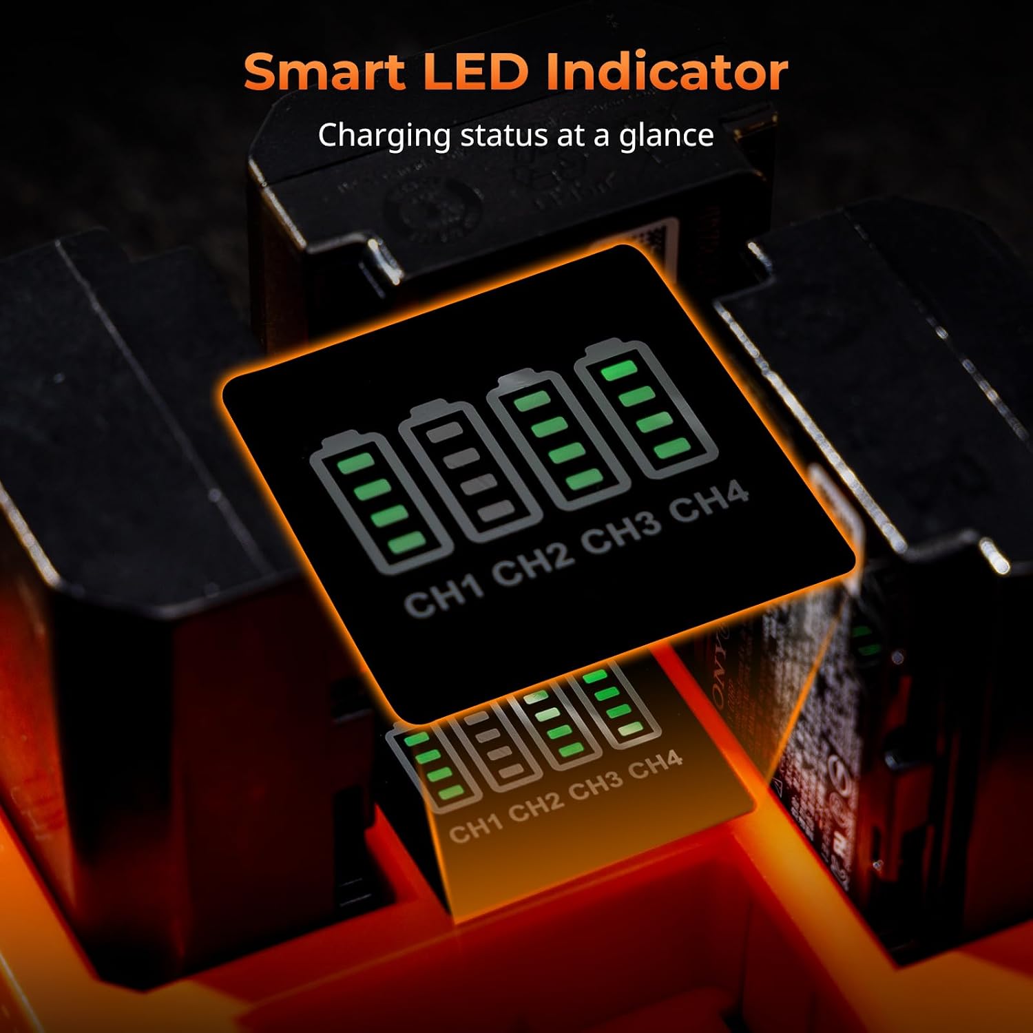 Detalle 2 de SMALLRIG 4839 Chargeur 4 canaux 60 W