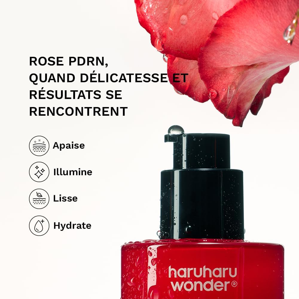Detalle de Haruharu Wonder Sérum apaisant à la Rose PDRN — douceur et réparation pour peaux sensibles