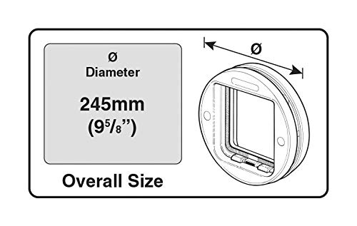 Detalle 2 de Pet Mate Puerta redonda para cristal 30 mm 🐾