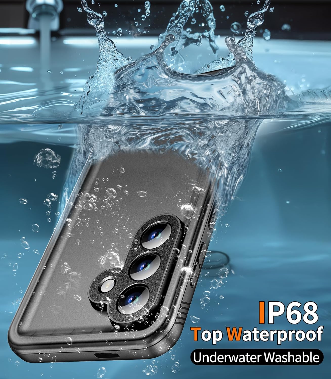 Thumbnail 2 de Cozycase TOP Full Waterproof 360 Military Case for Samsung Galaxy S24 Black