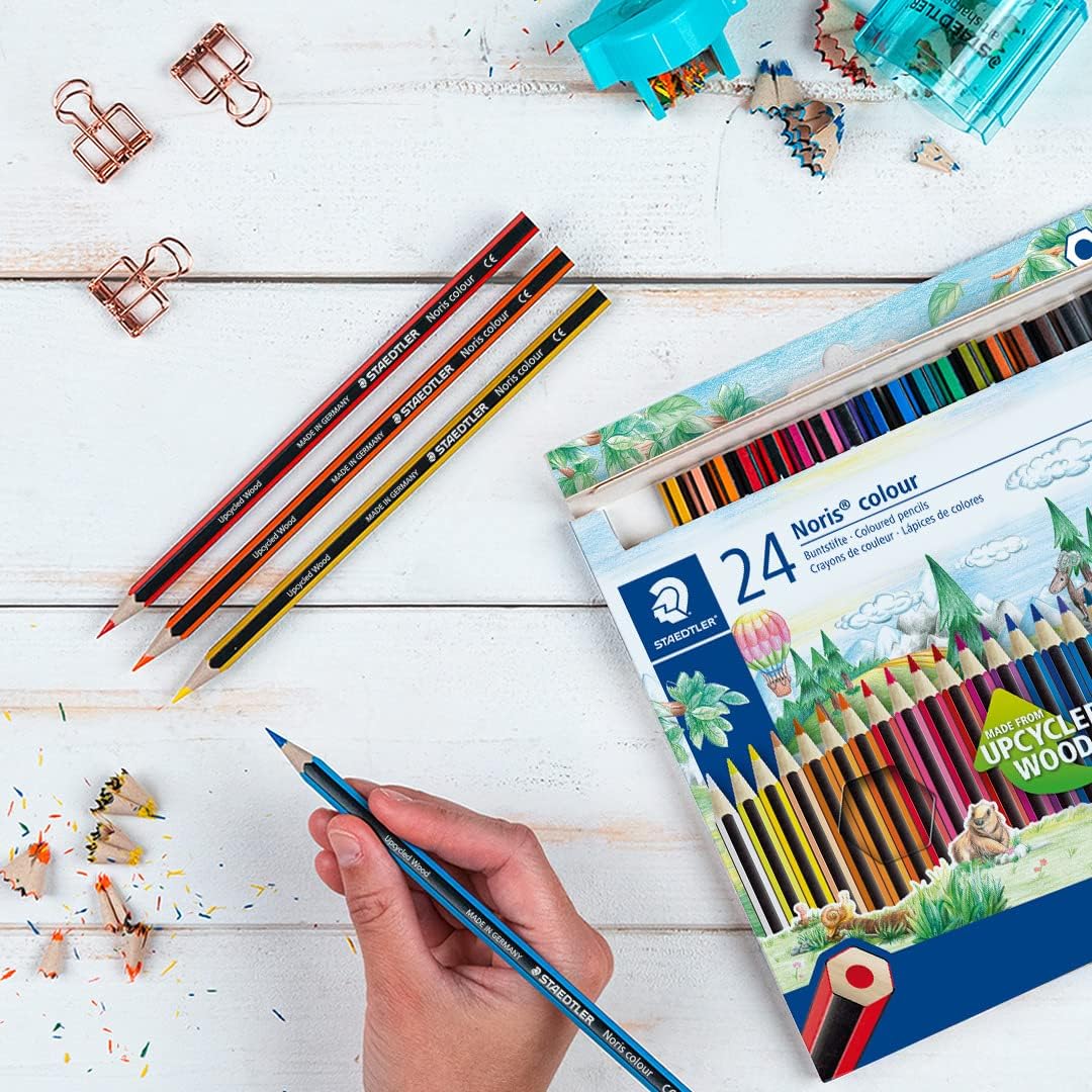 Thumbnail 6 de STAEDTLER 185 C24 Noris Farbstiftetui mit 24 Farben – robustes Set aus upcycled Holz