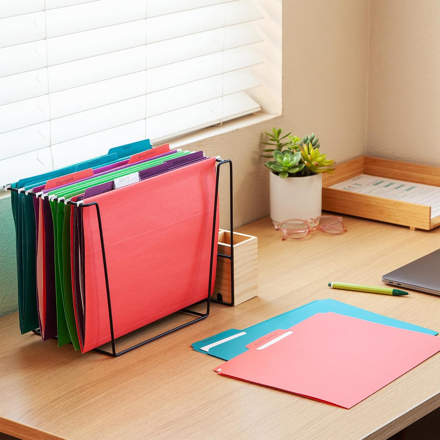 Detalle 1 de Oxford 1018316 Hanging File Folders, Letter Size, 25 Pack, 4 Colors