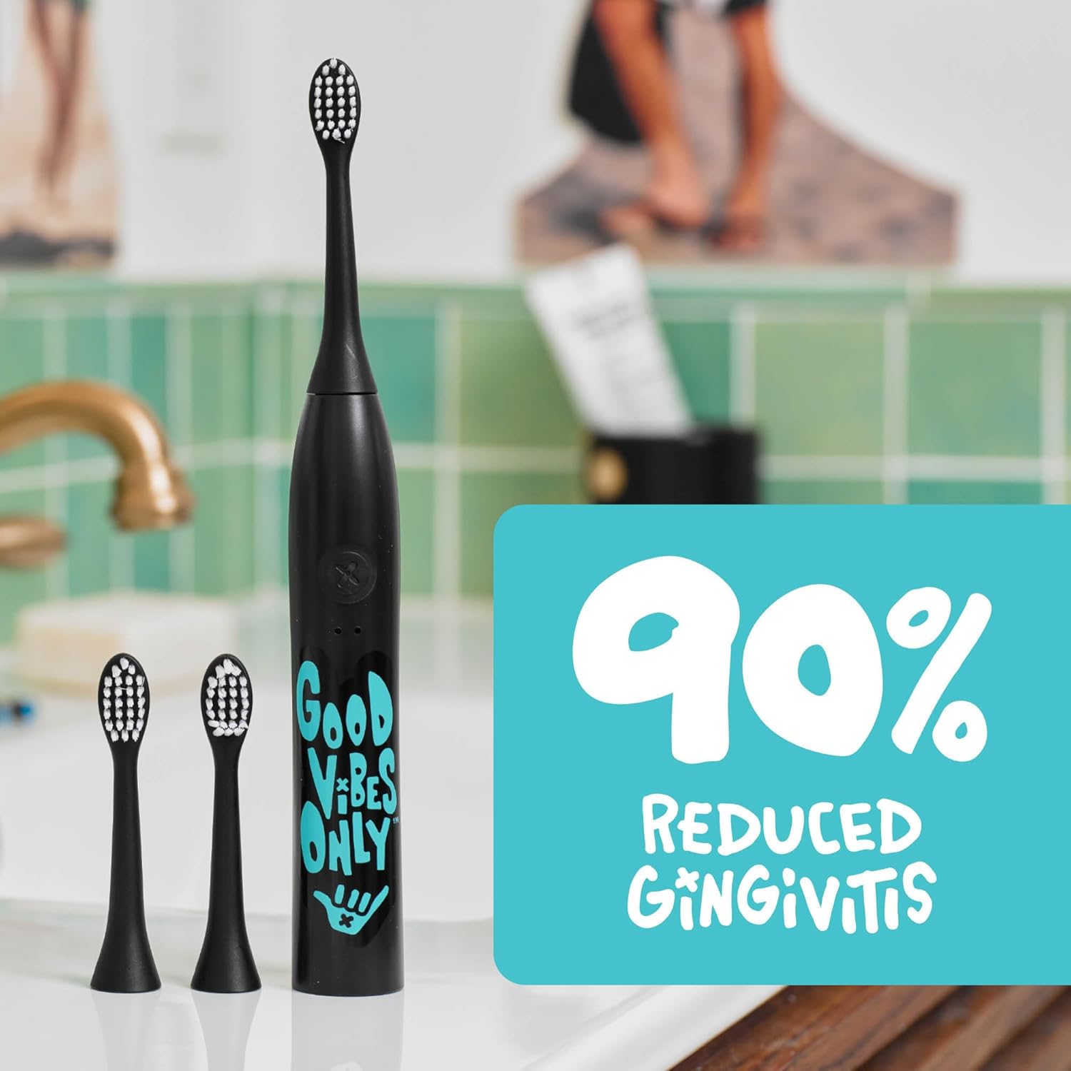 Thumbnail 5 de Made by Dentists Sonic X Electric Toothbrush – Good Vibes Only Edition for Kids