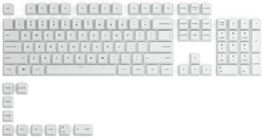 Detalle de Glorious GPBT Dye Sublimated 114 Keycaps ⌨