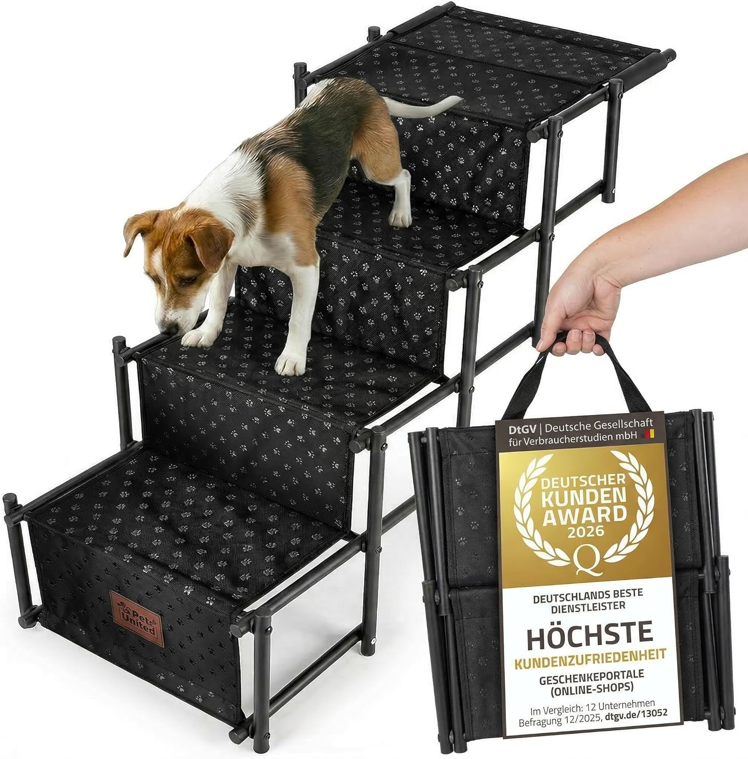 All Pets United Rampe pliable pour chien et chat – Escalier d’entrée robuste et portable