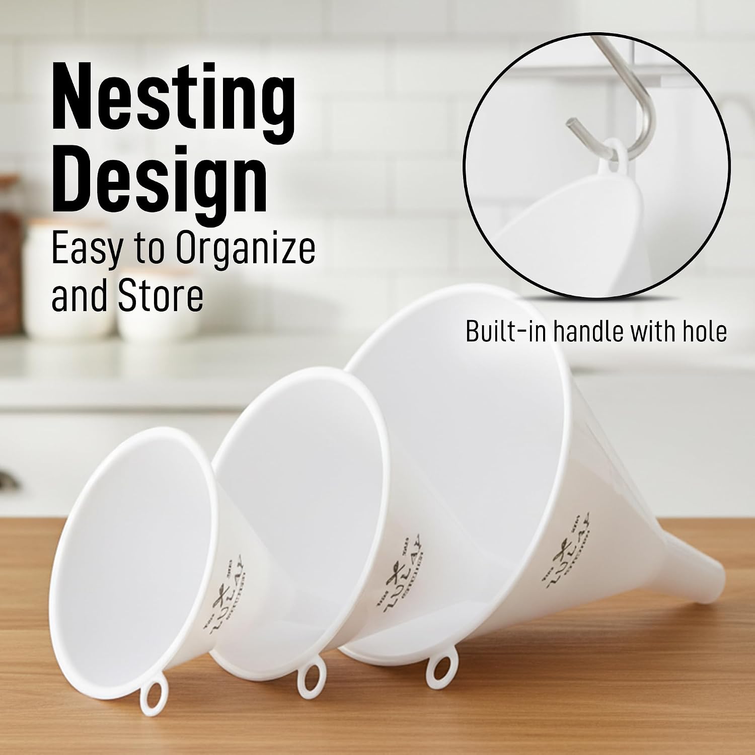 Detalle de Zulay Kitchen Plastic Funnels