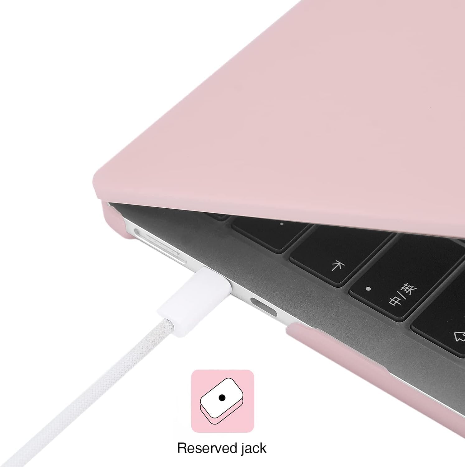 Detalle de EooCoo Hülle für MacBook Air 15 Zoll M2/M3 (A2941/A3114) – Rose, ultradünn, matte Hartschale