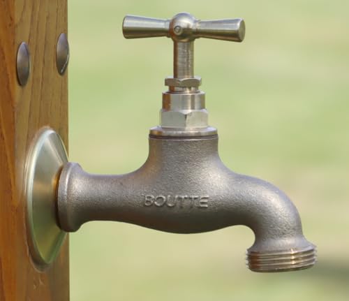 Detalle de Boutté – Robinet de jardin en laiton massif 15x21 (1/2”) avec filetage mâle – Idéal arrosage extérieur