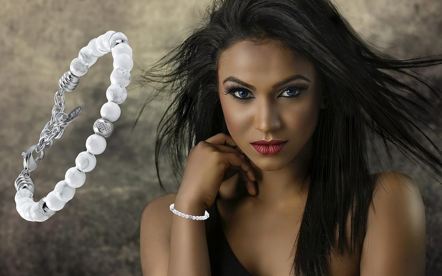 Thumbnail 1 de 10:10 Bracciale con pietre naturali 6 mm