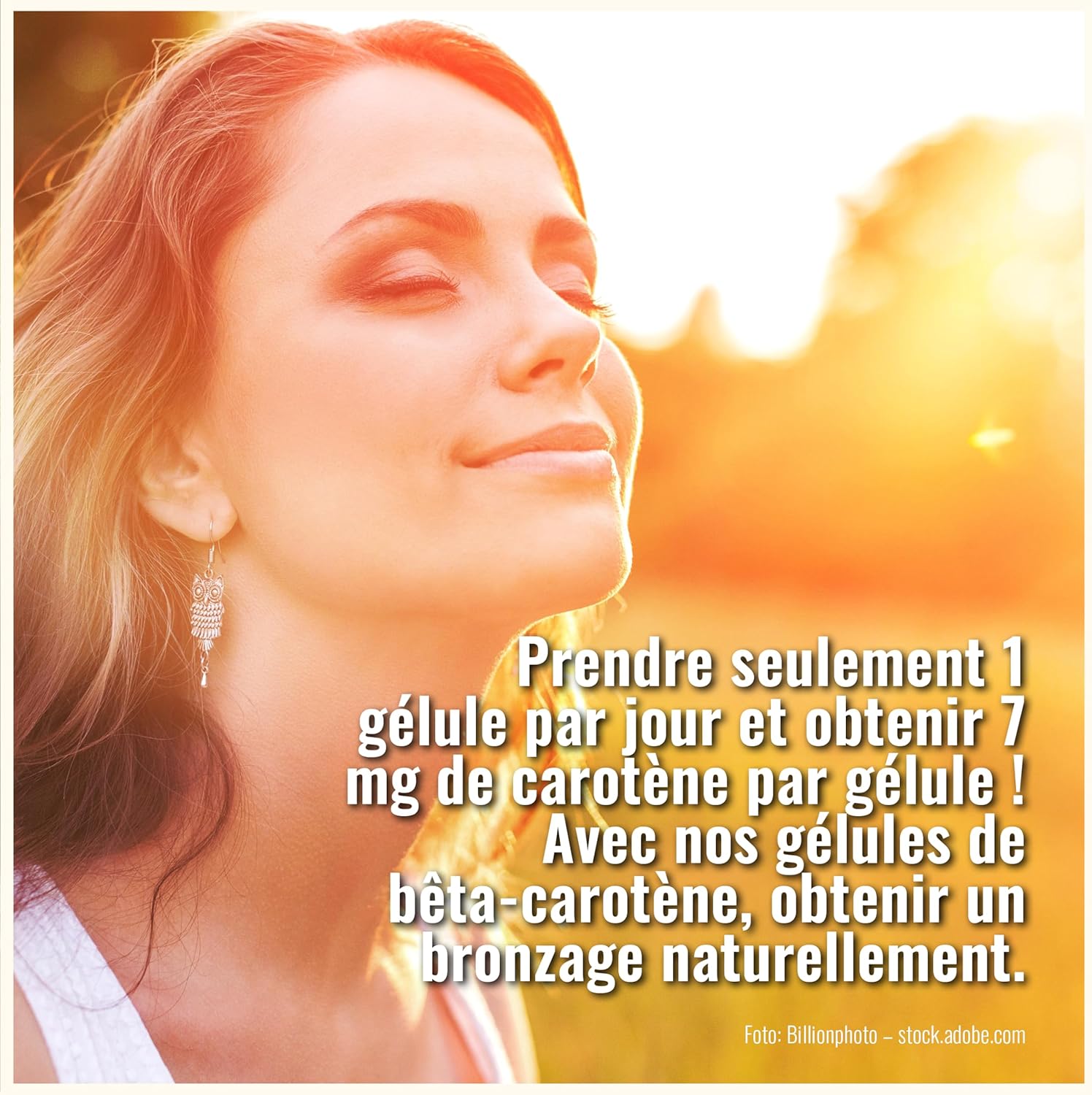 Detalle 2 de Capsules de Bêta-Carotène Issues de Carottes Naturelles – 210 gélules bronzantes, 7 mg par gélule