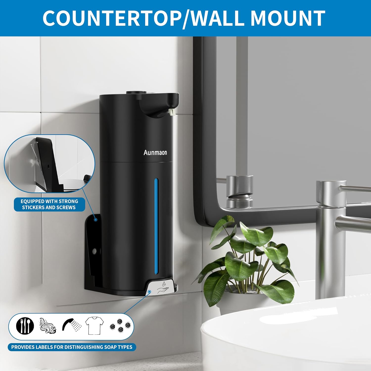 Detalle de Touchless Soap Dispenser with 15-Level Dial