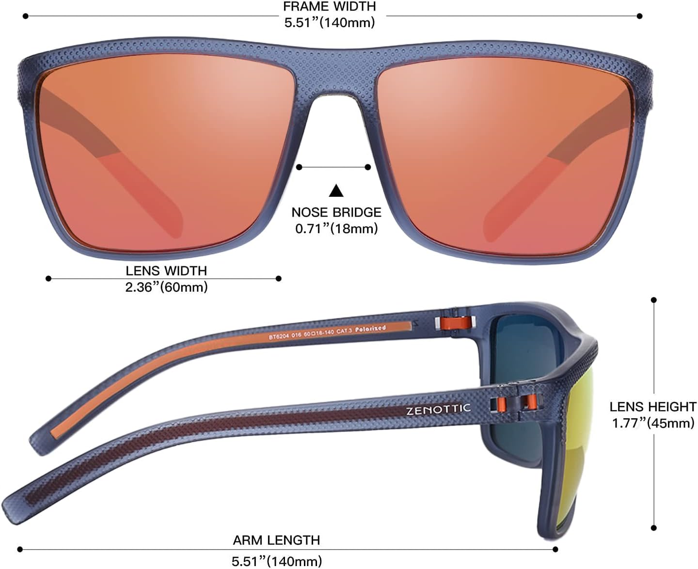 Thumbnail 2 de ZENOTTIC TR90 polarised sunglasses UV400