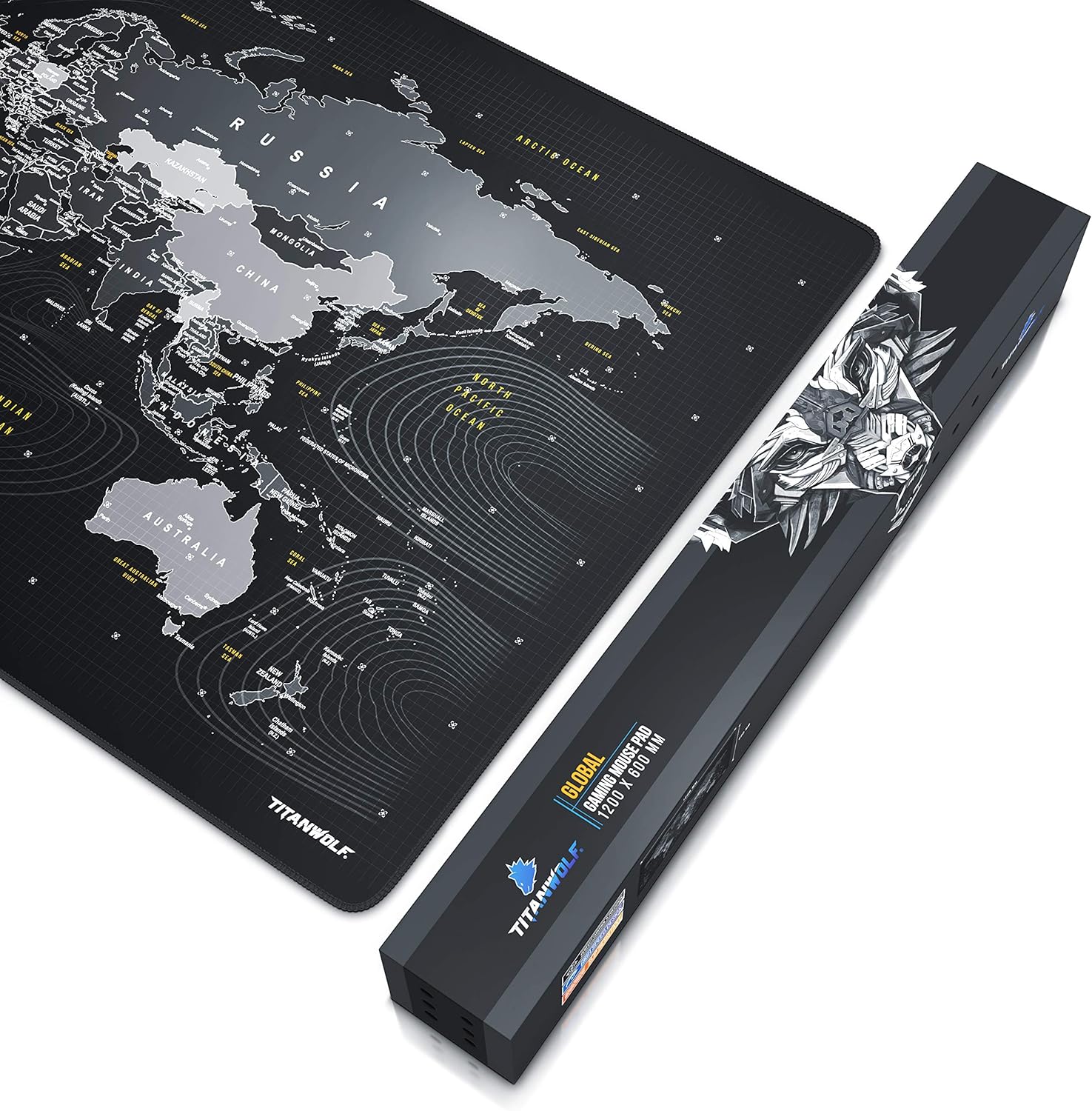 Thumbnail 4 de TITANWOLF Extra Large Gaming Mouse Mat (1200x600mm) XXL Desk Pad in Black